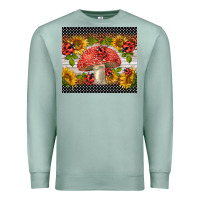 Seafoam ladybug mushrooms Premium Sweatshirt - BarkalooDesign