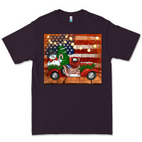Plum christmas truck with american flag Premium Tee - Jasminsmagicworld