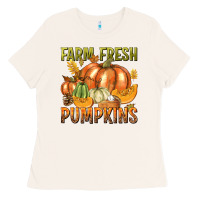 Bone Farm Fresh Pumpkins Ladies Tee - texasbilliewilder