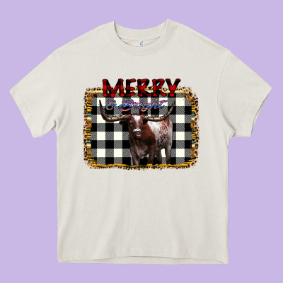 Merry Bright Heavy Core Tee Designed By Bettercallsaul