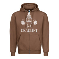 Chestnut deadlift funny halloween skeleton weight lifting workout Zipper Hoodie - longCreatives