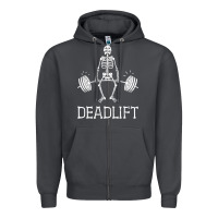 Smoke deadlift funny halloween skeleton weight lifting workout Zipper Hoodie - longCreatives