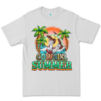 Dove Grey Cowgirl summer Premium Tee - NancyCooperArtShop