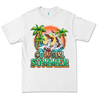 White Cowgirl summer Premium Tee - NancyCooperArtShop