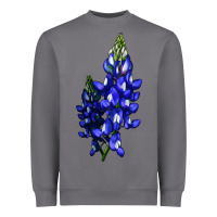 Storm Bluebonnet Flower Illustrations Heavyweight Sweatshirt - LillyAllenDesigns