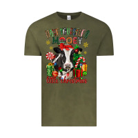 Vintage Olive have yourself a little christmas cow Vintage Tee - CowGirlArtShop