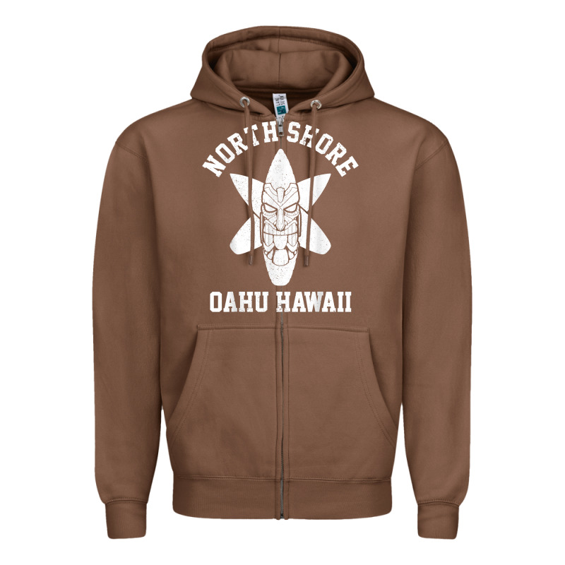 Oahu Hawaii North Shore Surf Beach Surfing Surfer Gift Zipper Hoodie by longCreatives | Teevron