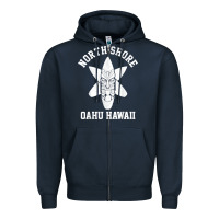 Navy Oahu Hawaii North Shore Surf Beach Surfing Surfer Gift Zipper Hoodie - longCreatives