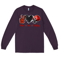 Plum Peace Love Ladybug Long Sleeve Tee - Jasminsmagicworld