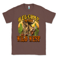 Chestnut Welcome to the wild west Cowboy boots Classic Tee - HowdyJamesFarm