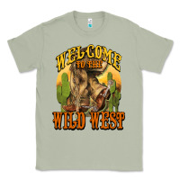 Matcha Welcome to the wild west Cowboy boots Classic Tee - HowdyJamesFarm