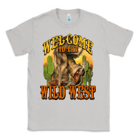 Moon Dust Welcome to the wild west Cowboy boots Classic Tee - HowdyJamesFarm