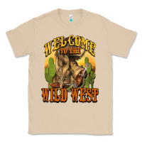 Mushroom Welcome to the wild west Cowboy boots Classic Tee - HowdyJamesFarm