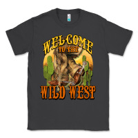 Smoke Welcome to the wild west Cowboy boots Classic Tee - HowdyJamesFarm