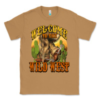 Toasted Coconut Welcome to the wild west Cowboy boots Classic Tee - HowdyJamesFarm
