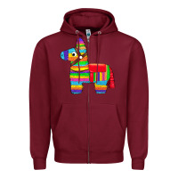 Burgundy pinata Zipper Hoodie - Artiststas