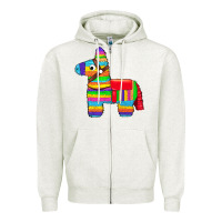Oatmeal Heather pinata Zipper Hoodie - Artiststas
