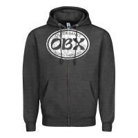 Charcoal Heather Outer Banks North Carolina OBX Beach Summer Travel Vintage Birthday Zipper Hoodie - longCreatives