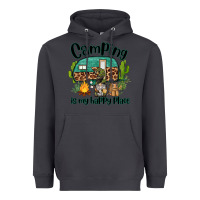 Smoke camping is my happy place caravan and gnome Heavyweight Hoodie - BarkalooDesign
