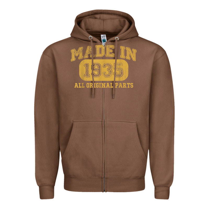 Made In 1935 87th Birthday Gifts 87 Year Old Birthday T-shirt Zipper Hoodie by longCreatives | Teevron