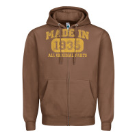 Chestnut Made in 1935 87th Birthday Gifts 87 Year old Birthday T-Shirt Zipper Hoodie - longCreatives