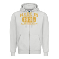 Dove Grey Made in 1935 87th Birthday Gifts 87 Year old Birthday T-Shirt Zipper Hoodie - longCreatives