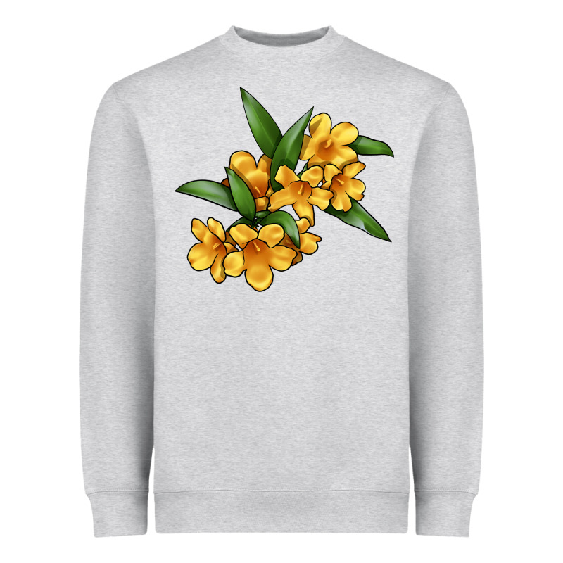 Yellow Jessamine Flower Illustrations Heavyweight Sweatshirt by LillyAllenDesigns | Teevron