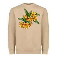 Mushroom Yellow Jessamine Flower Illustrations Heavyweight Sweatshirt - LillyAllenDesigns