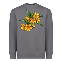 Storm Yellow Jessamine Flower Illustrations Heavyweight Sweatshirt - LillyAllenDesigns