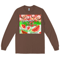 Chestnut Watermelon and coconut summer 20oz skinny tumbler Long Sleeve Tee - FaDigitalArtStudio