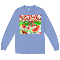 Colony Blue Watermelon and coconut summer 20oz skinny tumbler Long Sleeve Tee - FaDigitalArtStudio