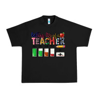 Black Battery life of a Teacher Urban Heavy Tee - CowGirlArtShop