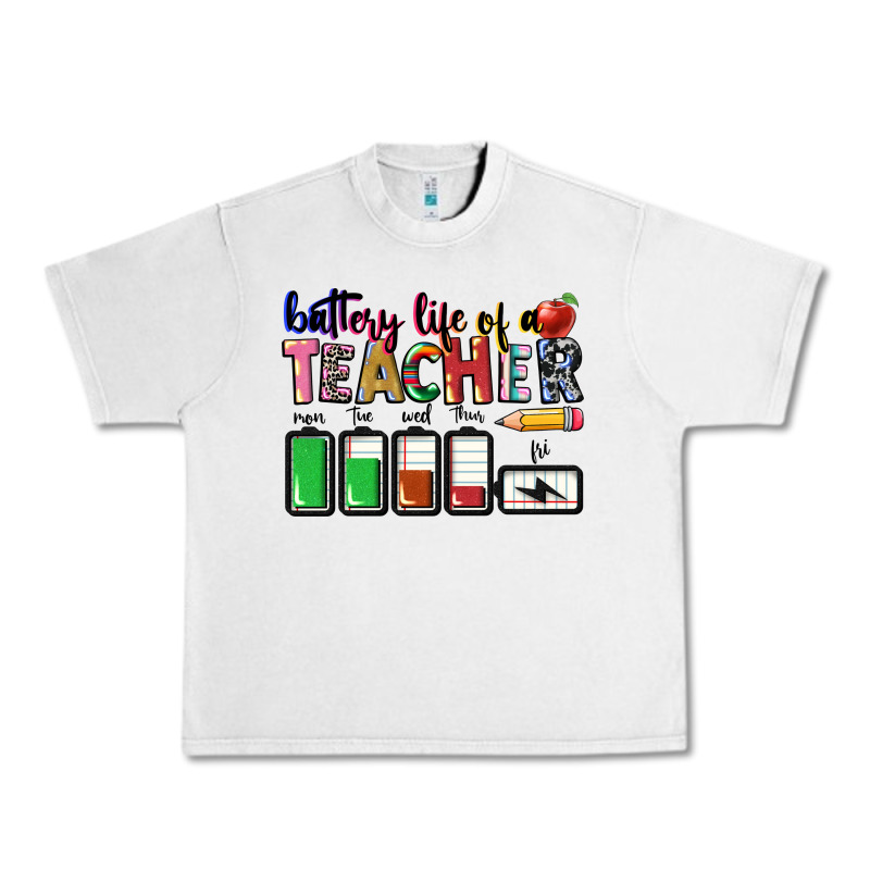 Battery Life Of A Teacher Urban Heavy Tee by CowGirlArtShop | Teevron