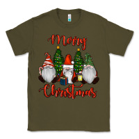 Army Green Merry Christmas Gnomes Classic Tee - RanaPortraitStore