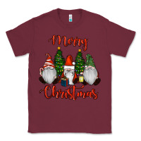 Burgundy Merry Christmas Gnomes Classic Tee - RanaPortraitStore