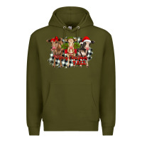 Army Green Merry Christmas Y'all Heifers Premium Hoodie - RanaPortraitStore