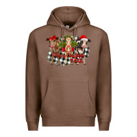 Chestnut Merry Christmas Y'all Heifers Premium Hoodie - RanaPortraitStore