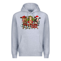 Heather Grey Merry Christmas Y'all Heifers Premium Hoodie - RanaPortraitStore