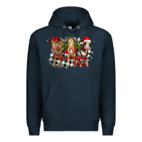 Navy Merry Christmas Y'all Heifers Premium Hoodie - RanaPortraitStore