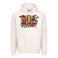 Pale Pink Merry Christmas Y'all Heifers Premium Hoodie - RanaPortraitStore