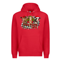 Red Merry Christmas Y'all Heifers Premium Hoodie - RanaPortraitStore