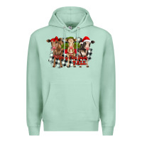 Seafoam Merry Christmas Y'all Heifers Premium Hoodie - RanaPortraitStore