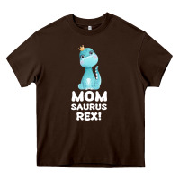 Chocolate Brown Mommy Saurus Rex Mom Mom Gift Dino Heavy Core Tee - Bettercallsaul