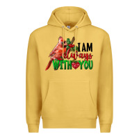 Antique Gold I Am Always With Your Cardinal Bird Premium Hoodie - LillyAllenDesigns