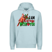 Blue Mist I Am Always With Your Cardinal Bird Premium Hoodie - LillyAllenDesigns