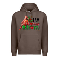 Coffee I Am Always With Your Cardinal Bird Premium Hoodie - LillyAllenDesigns