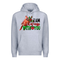 Heather Grey I Am Always With Your Cardinal Bird Premium Hoodie - LillyAllenDesigns
