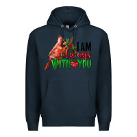 Navy I Am Always With Your Cardinal Bird Premium Hoodie - LillyAllenDesigns
