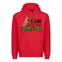 Red I Am Always With Your Cardinal Bird Premium Hoodie - LillyAllenDesigns