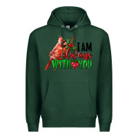 Sports Green I Am Always With Your Cardinal Bird Premium Hoodie - LillyAllenDesigns